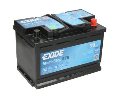 АКУМУЛАТОР EXIDE EFB START&STOP 70AH R+