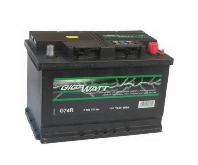 АКУМУЛАТОР GIGAWATT 74AH R+