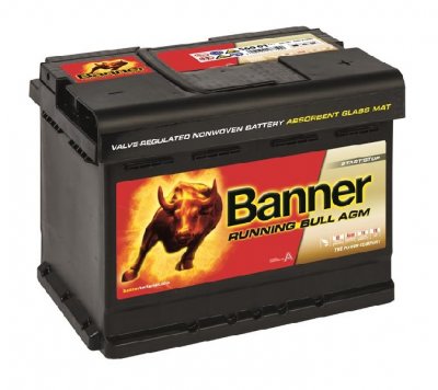 АКУМУЛАТОР BANNER RUNNING BULL AGM START&STOP 60AH R+